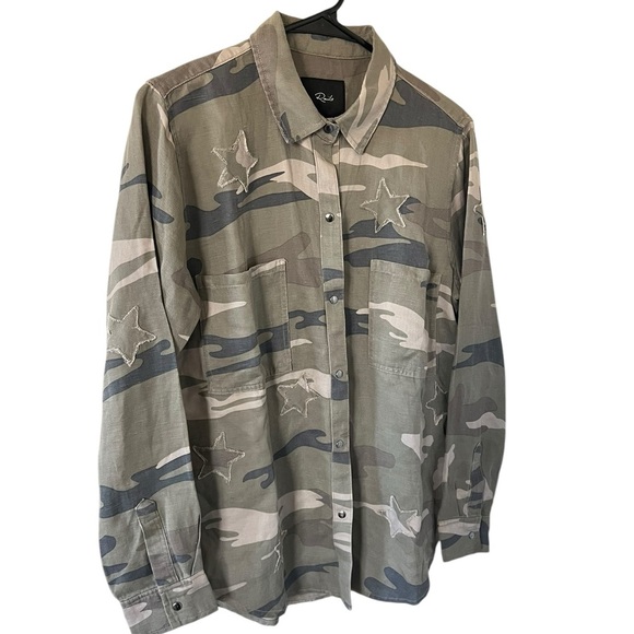Rails Marcel Camo with Stars Snap Button Down - Picture 6 of 8